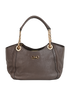Gancini Chain Tote, &pound;220, Handbags, Taupe, Leather, Front view